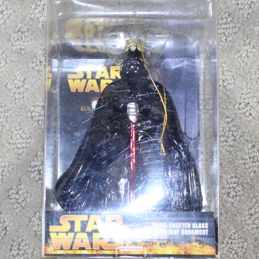 NIB/ NOS KURT S ADLER STAR WARS DARTH VADER GLASS CHRISTMAS ORNAMENT 2005